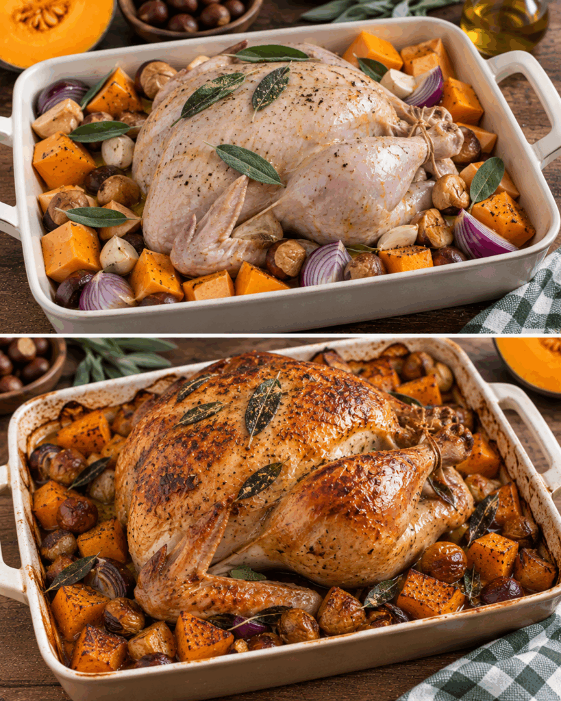 Tacchino al Forno con Zucca, Castagne e Salvia – Umbria