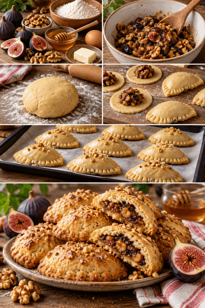 Biscotti Ripieni di Fichi, Noci e Miele – Sicilia