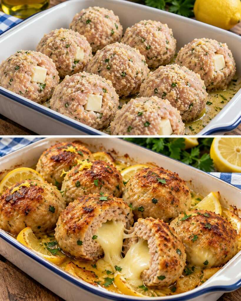 Polpette di Tacchino al Limone con Cuore di Scamorza