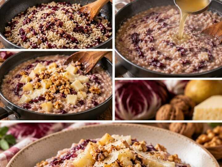 Risotto al Radicchio con Monte Veronese, Pere e Noci – Veneto