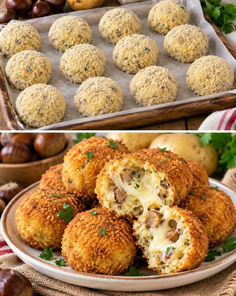 Crocchette di Patate e Castagne dal Cuore Cremoso