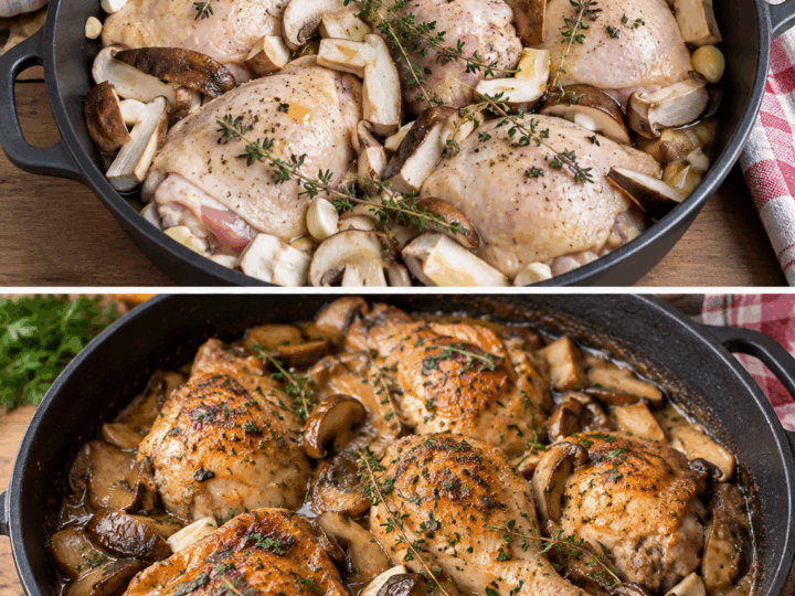 Pollo in Tegame con Funghi Porcini e Timo – Piemonte