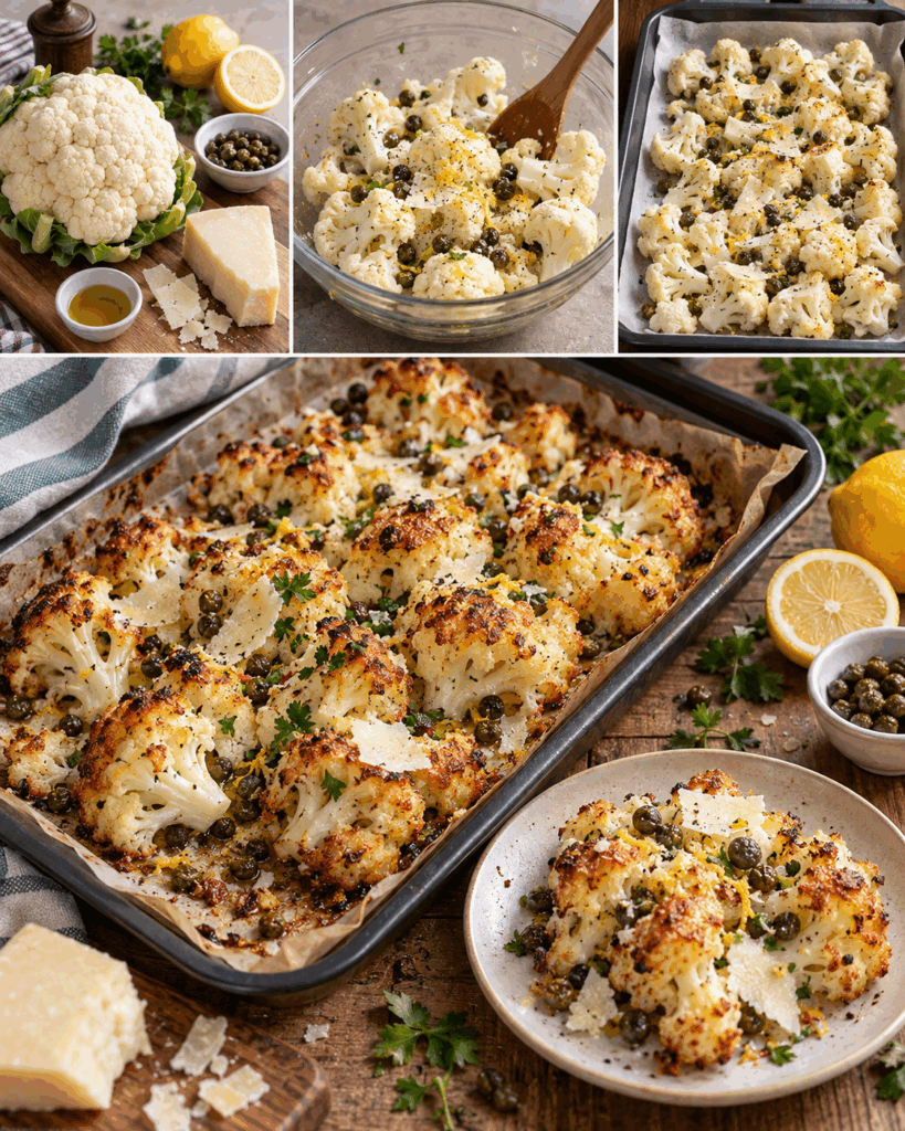 Cavolfiore Arrosto con Pecorino, Capperi e Limone – Lazio