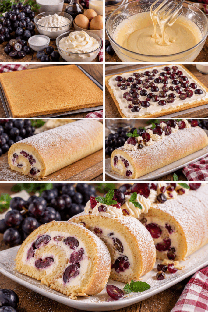 Rotolo Morbido all’Uva Fragola con Crema al Mascarpone – Lombardia