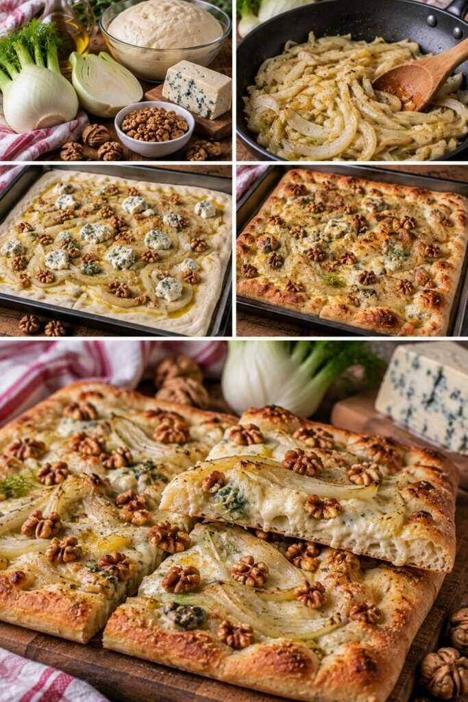 Pizza Bianca con Finocchi, Gorgonzola Dolce e Noci – Lombardia