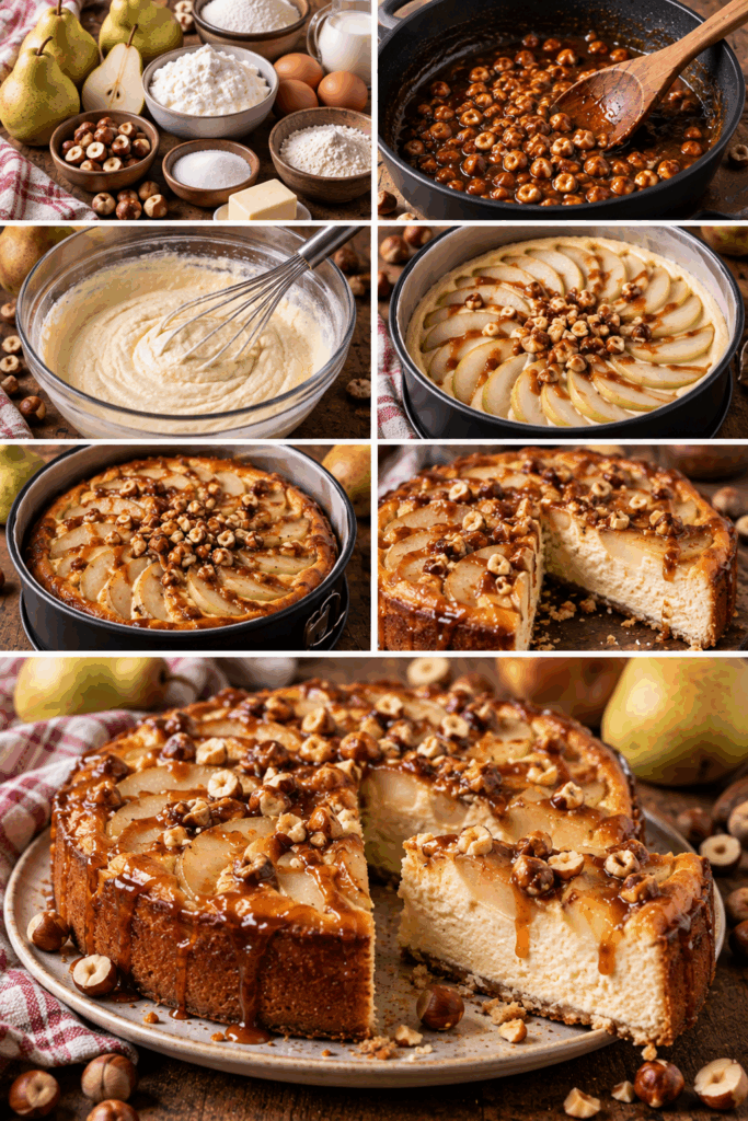 Torta Cremosa alle Pere, Ricotta e Caramello alle Nocciole – Piemonte