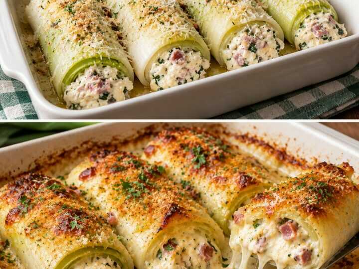 Porri Ripieni al Forno con Cuore Cremoso