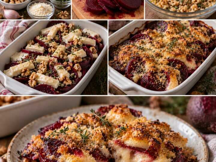 Barbabietole Gratinate con Taleggio, Noci e Timo – Piemonte