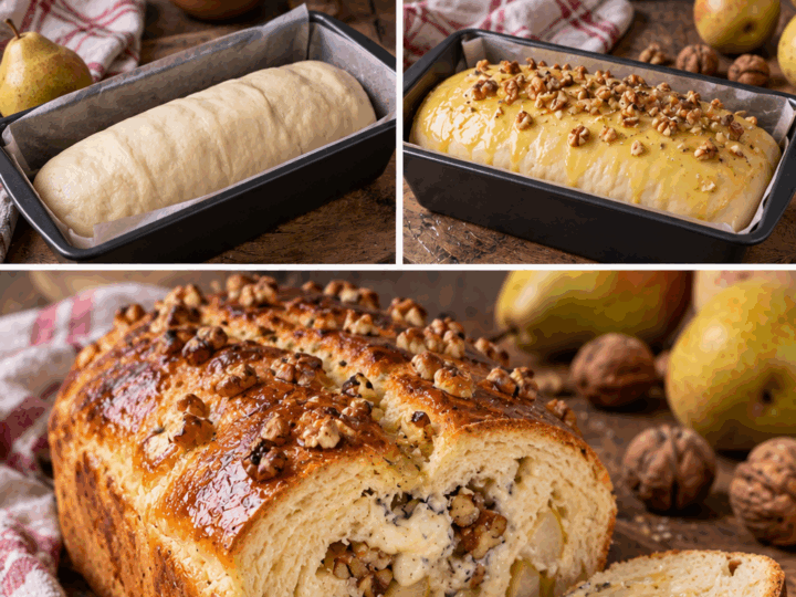 Pan Brioche Salato con Pere, Gorgonzola e Noci – Lombardia