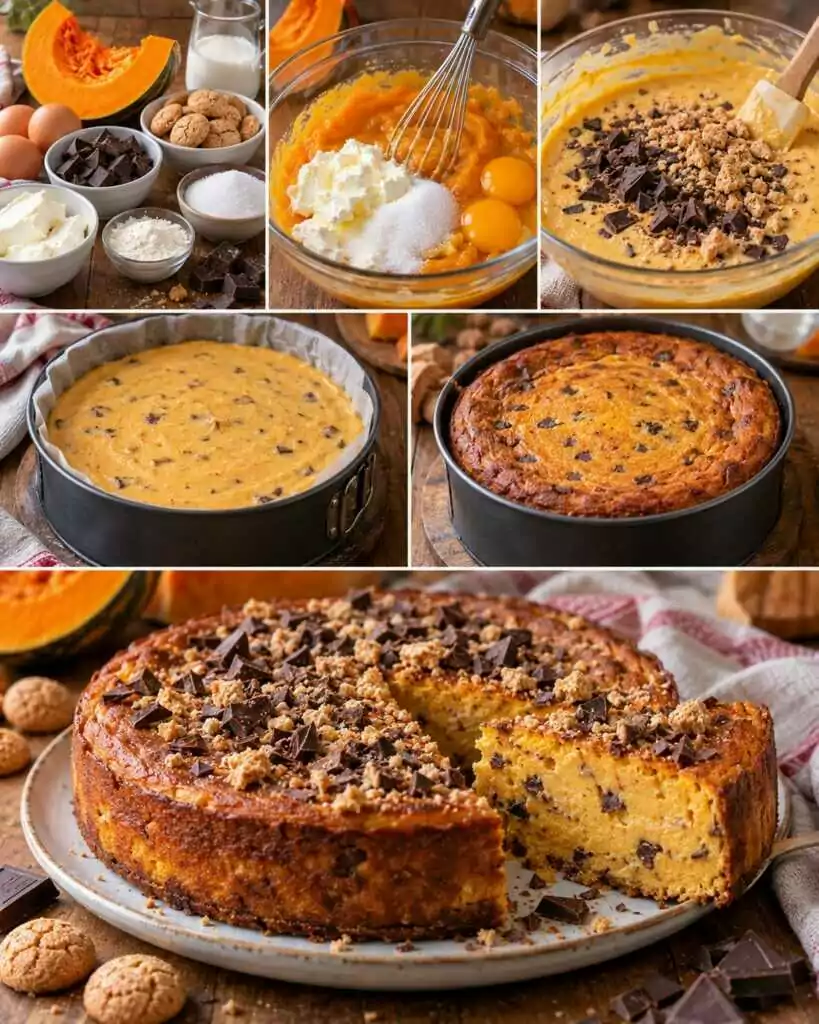 Torta Cremosa di Zucca, Amaretti e Cioccolato Fondente – Lombardia