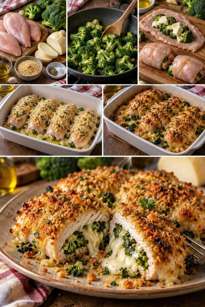Pollo Gratinato con Broccoli, Scamorza e Mollica Croccante – Puglia