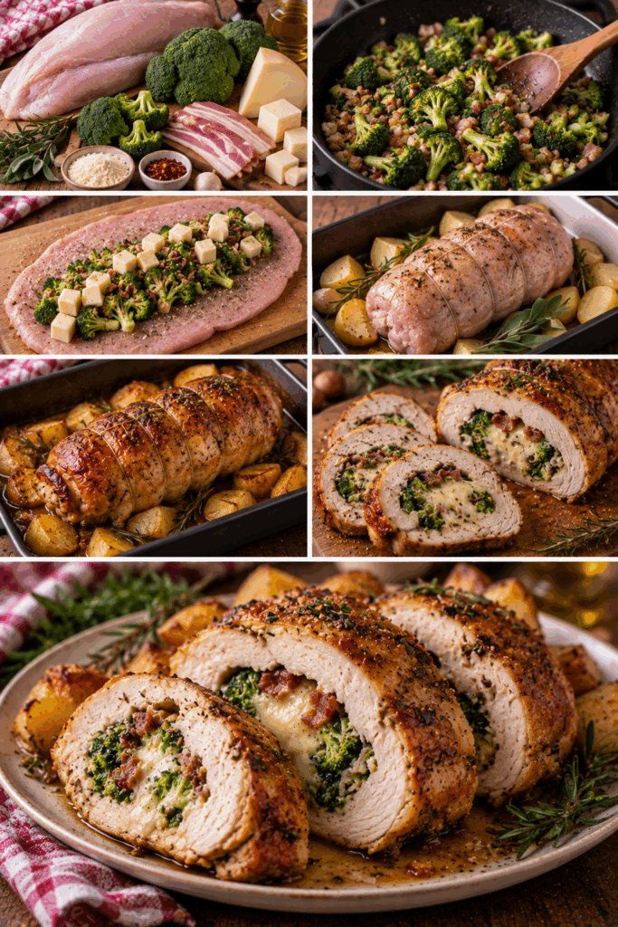 Tacchino Arrosto Ripieno di Broccoli, Caciocavallo e Pancetta – Calabria