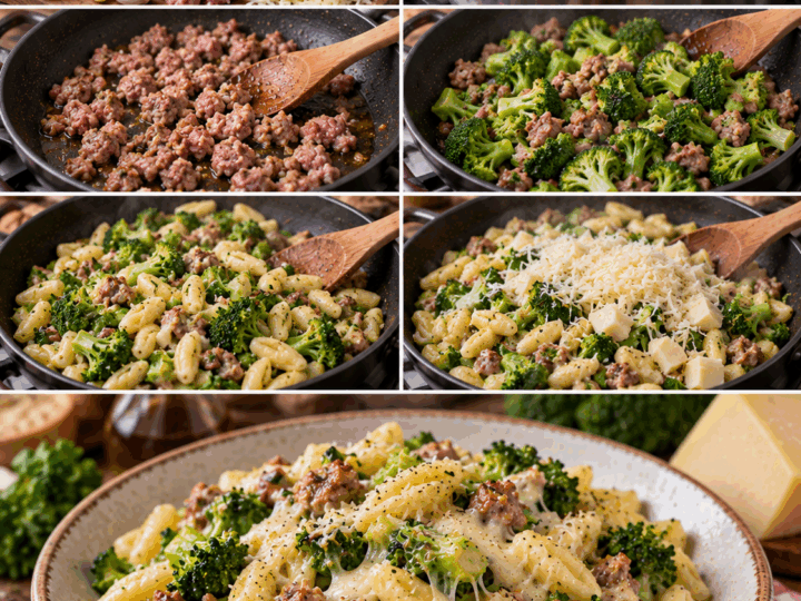 Cavatelli con Broccoli, Salsiccia e Caciocavallo – Basilicata