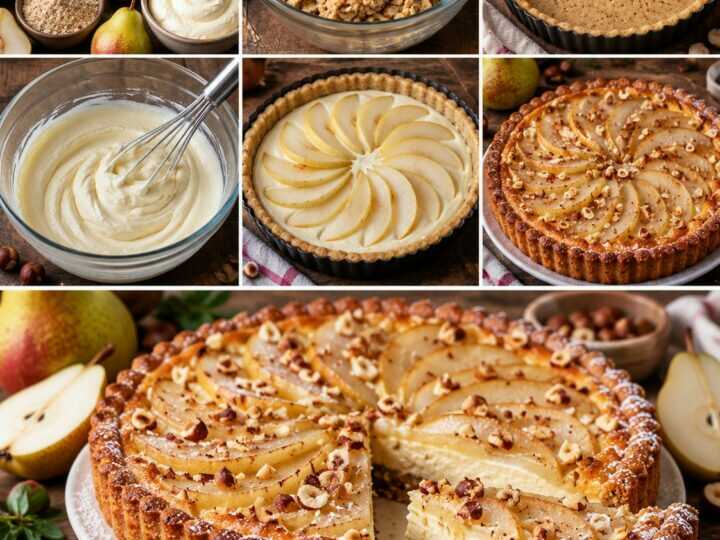 Crostata Morbida alle Nocciole con Crema di Mascarpone e Pere – Piemonte