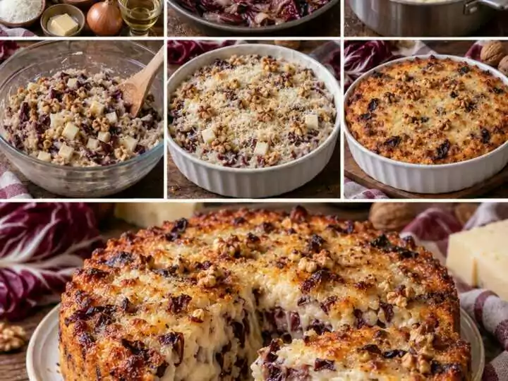 Sformato di Riso con Radicchio, Asiago e Noci – Veneto