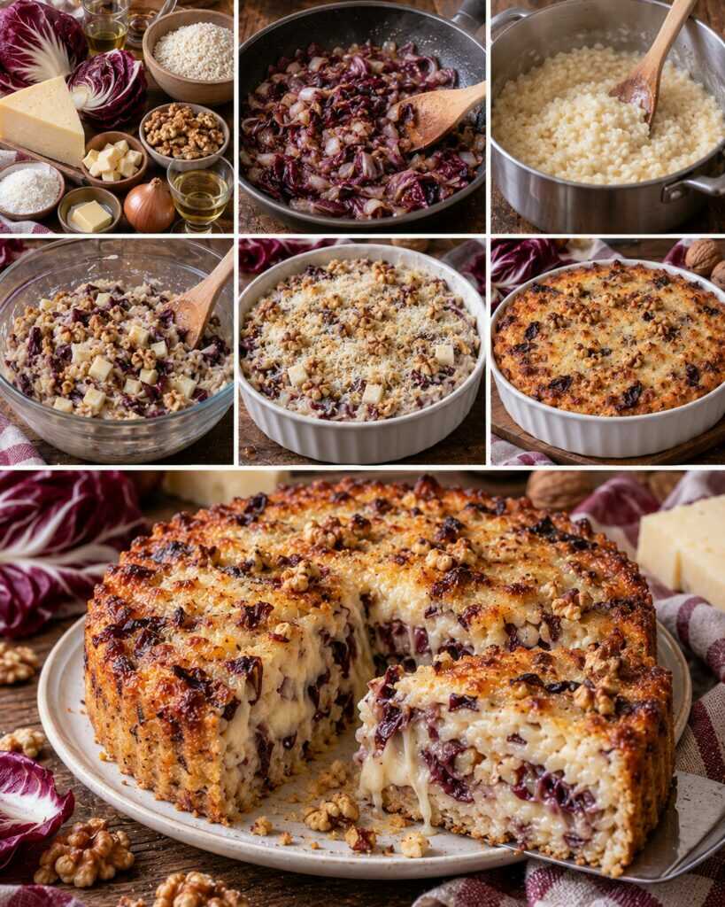 Sformato di Riso con Radicchio, Asiago e Noci – Veneto
