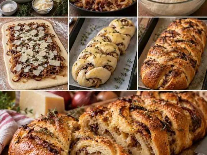 Pane Intrecciato con Cipolle Caramellate, Pecorino e Timo – Lazio
