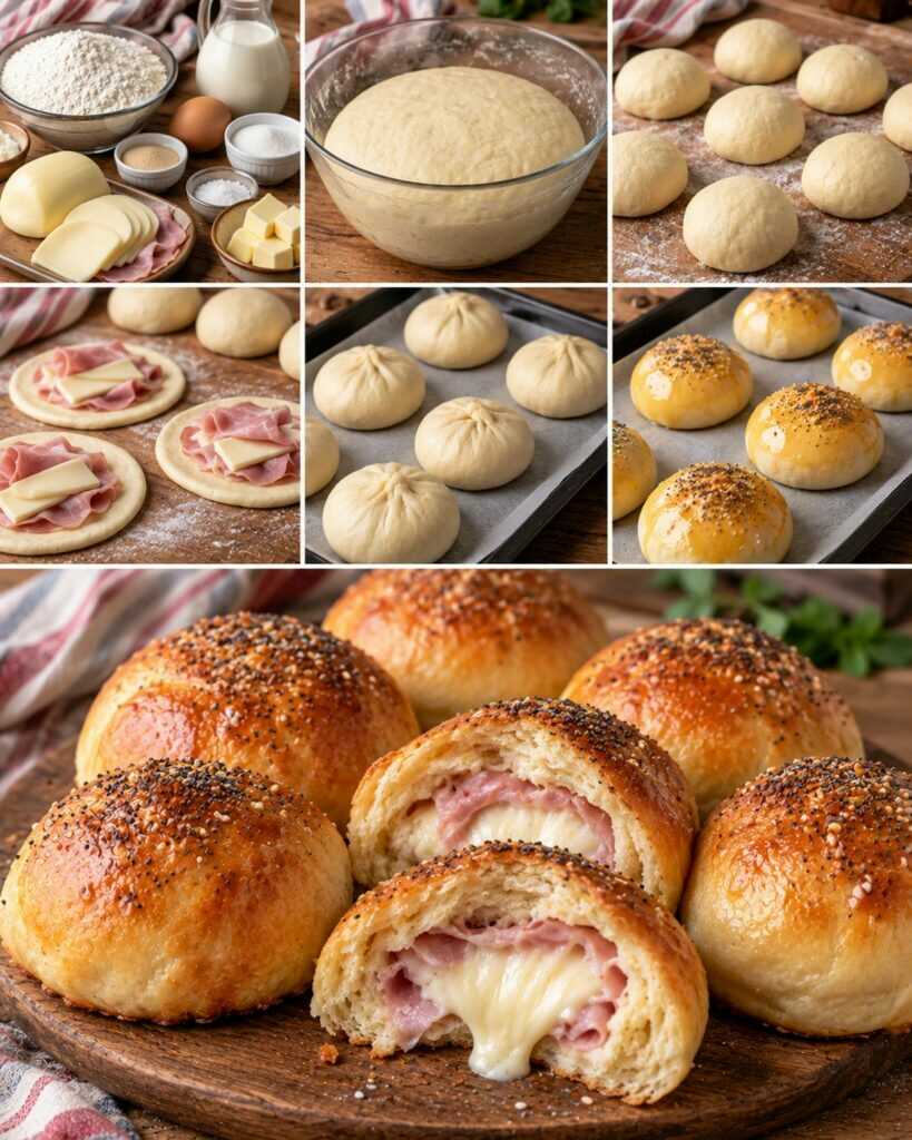 Panini al Latte Ripieni di Scamorza e Prosciutto Cotto – Campania