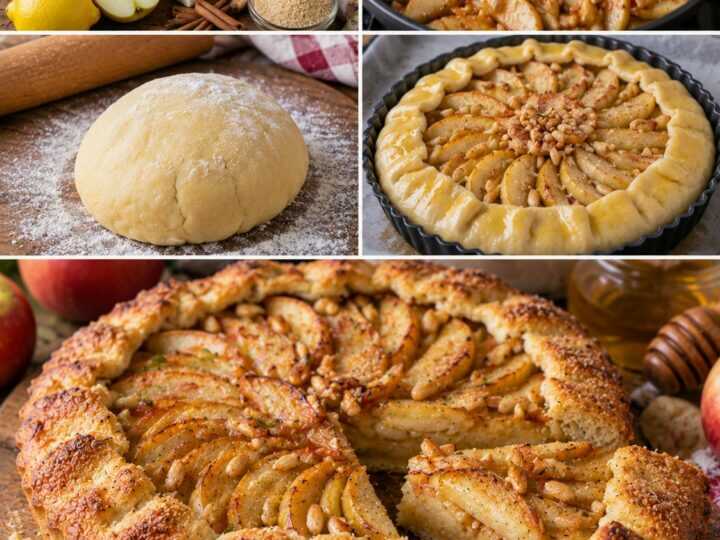 Crostata Rustica di Mele, Miele e Pinoli