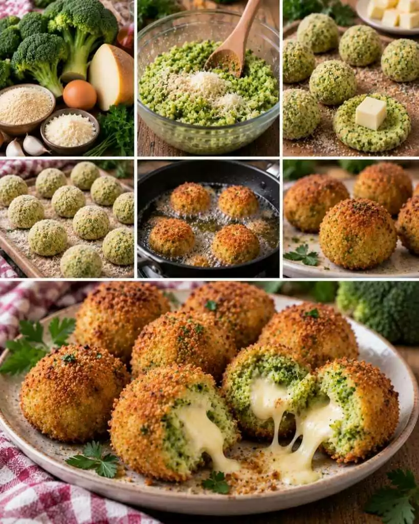 Polpettine di Broccoli con Cuore Filante di Caciocavallo – Calabria