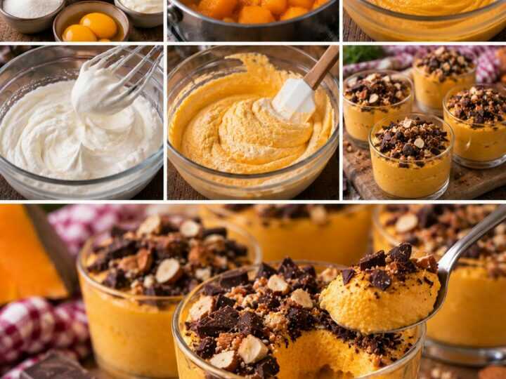 Crema Soffice alla Zucca con Cioccolato Fondente e Mandorle Croccanti – Toscana