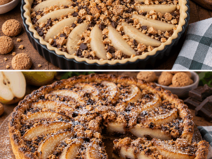 Crostata di Pere, Cioccolato Fondente e Amaretti – Lombardia