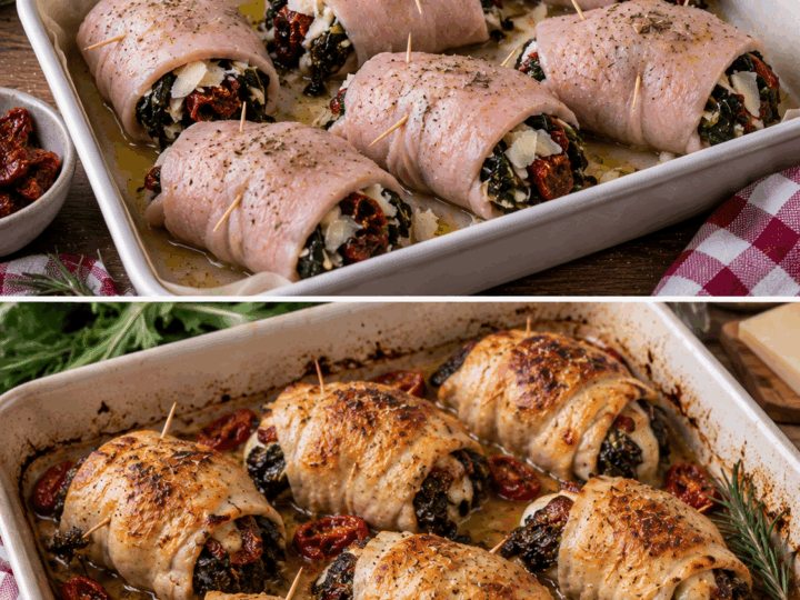 Involtini di Tacchino con Cicoria, Pecorino e Pomodori Secchi – Puglia