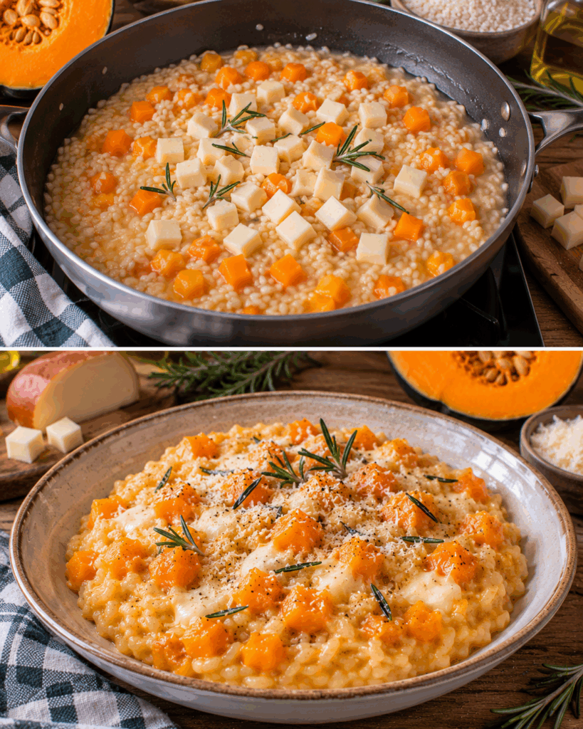 Risotto alla Zucca con Scamorza Affumicata e Rosmarino – Lombardia