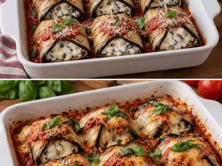 Fagottini di Melanzane con Ricotta, Provola e Basilico – Campania