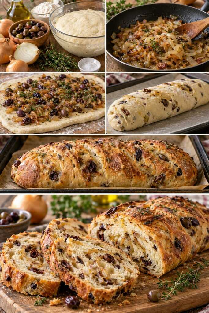 Filone Rustico alle Olive Taggiasche con Cipolle Caramellate e Timo – Liguria