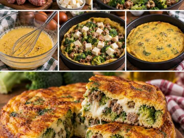 Frittata Ripiena al Forno con Broccoli, Provola e Salsiccia – Campania