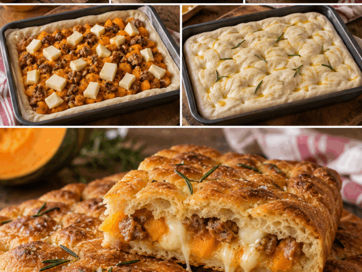 Focaccia Ripiena con Zucca, Scamorza Affumicata e Salsiccia – Campania