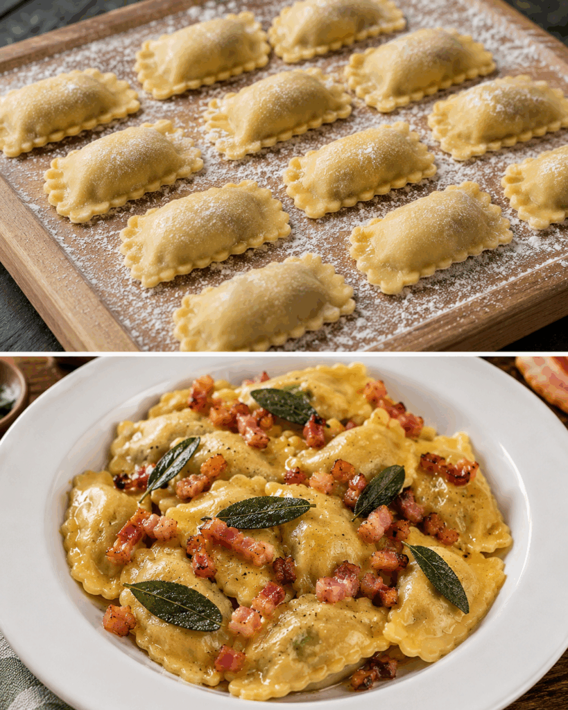 Casoncelli alla Bergamasca con Burro, Salvia e Pancetta – Lombardia