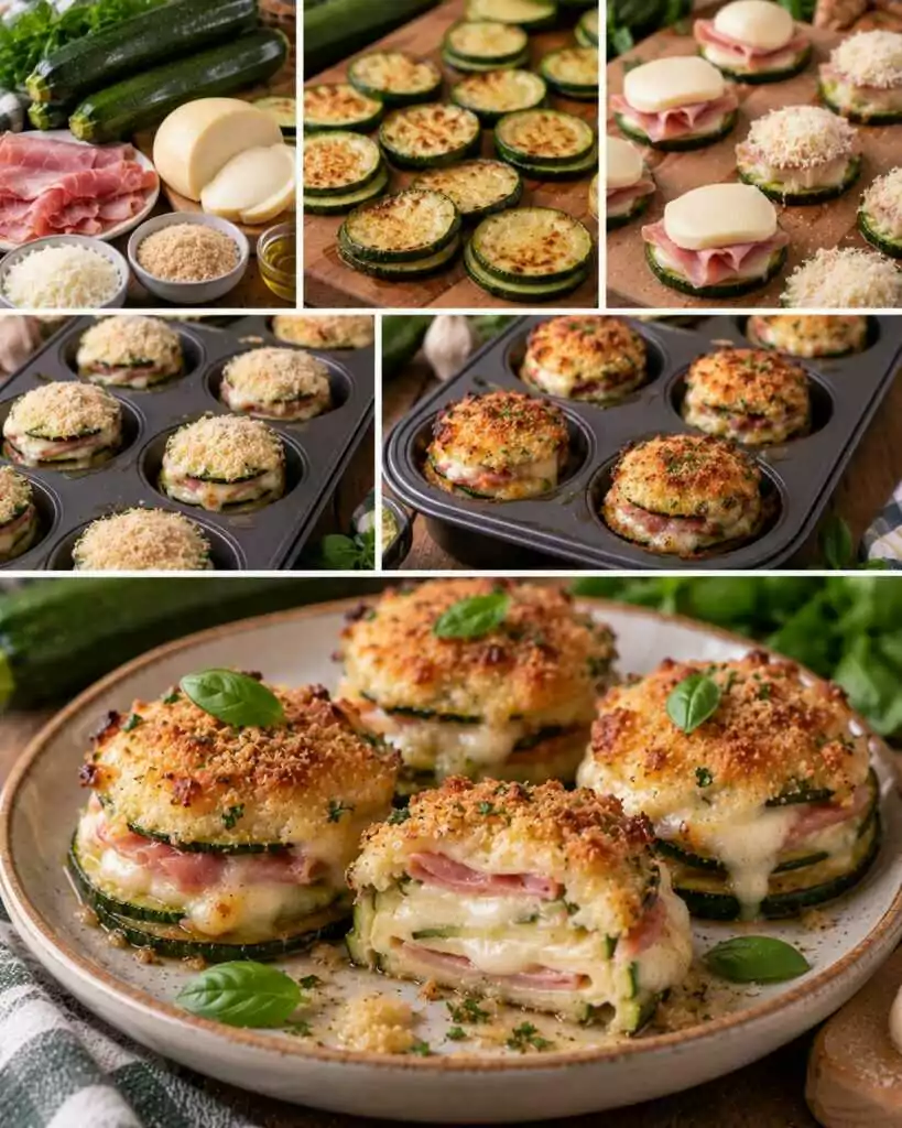 Mini Parmigiane Bianche di Zucchine con Scamorza e Prosciutto – Campania