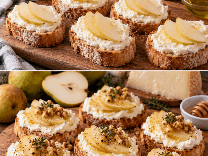 Crostini Freddi con Crema di Pecorino e Pere – Umbria