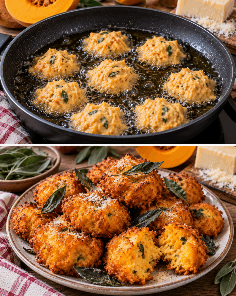 Frittelle di Zucca con Pecorino e Salvia – Lazio