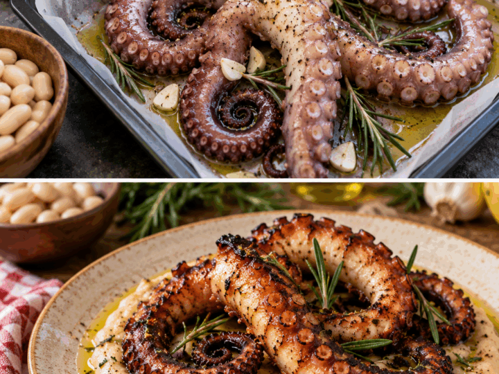 Polpo Arrosto con Crema di Cannellini e Rosmarino – Toscana