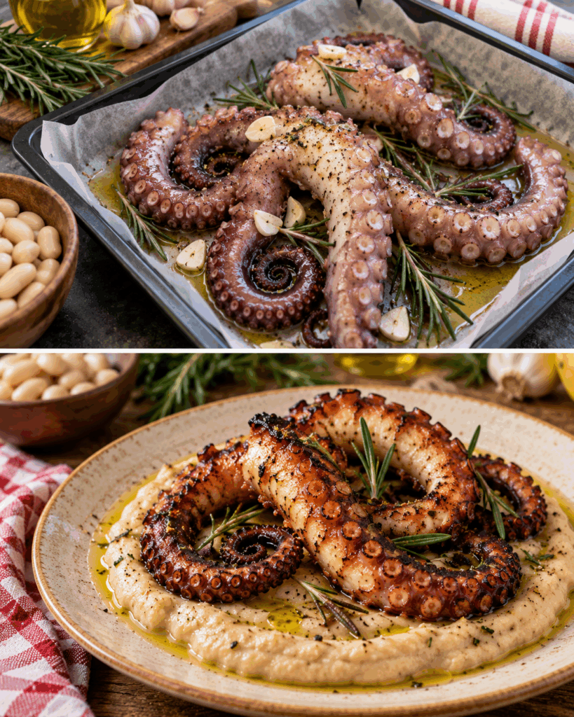 Polpo Arrosto con Crema di Cannellini e Rosmarino – Toscana