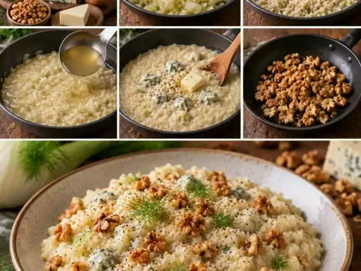 Risotto al Finocchio con Gorgonzola Dolce e Noci Tostate – Lombardia