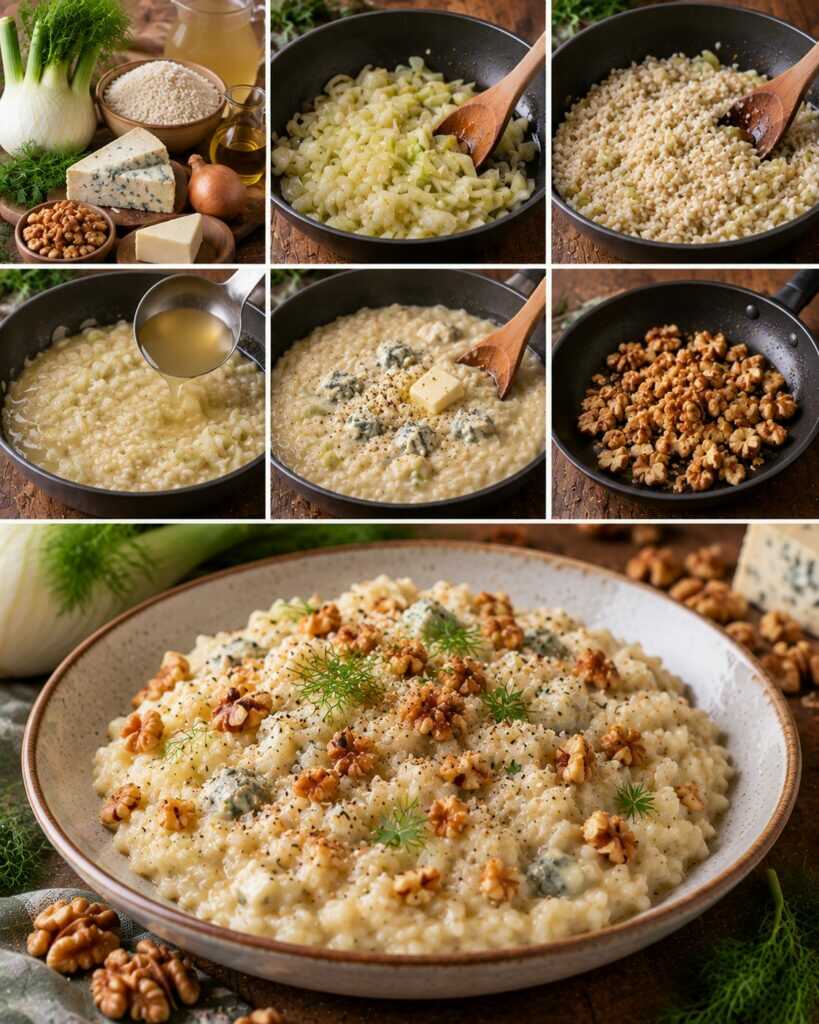 Risotto al Finocchio con Gorgonzola Dolce e Noci Tostate – Lombardia
