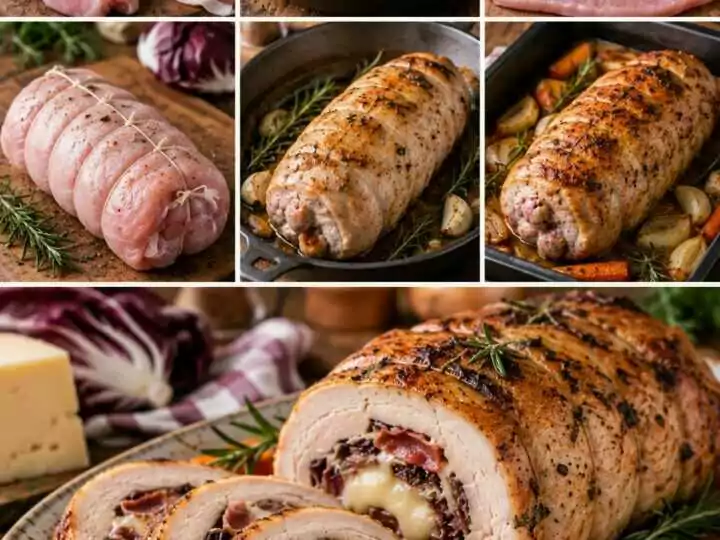 Arrosto di Tacchino Ripieno di Radicchio, Asiago e Speck