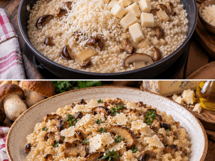 Risotto ai Funghi Porcini e Castelmagno – Piemonte