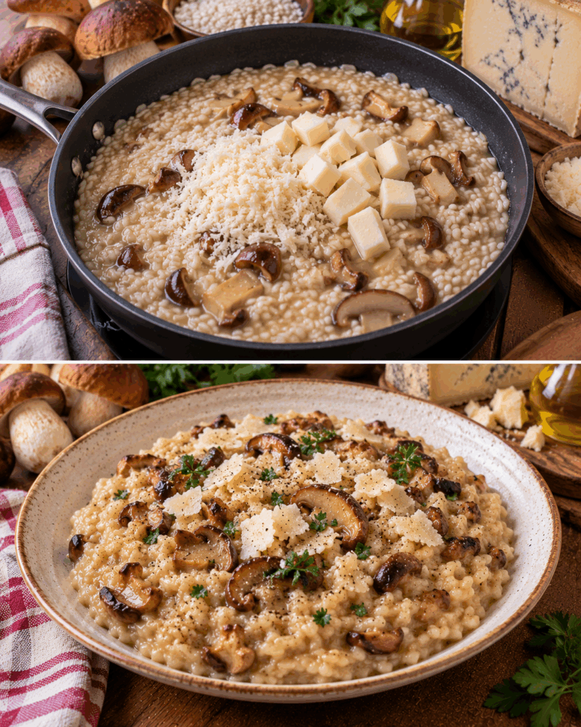 Risotto ai Funghi Porcini e Castelmagno – Piemonte