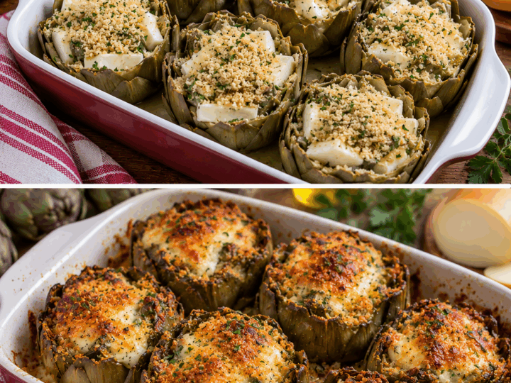 Carciofi Gratinati con Scamorza e Pangrattato Aromatico – Puglia