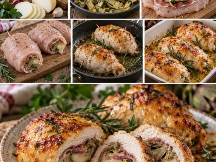 Petto di Pollo Ripieno di Carciofi, Scamorza e Prosciutto Crudo – Lazio