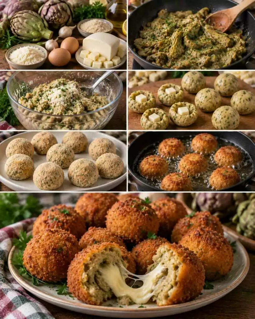 Crocchette di Carciofi con Cuore di Provola e Pecorino – Puglia