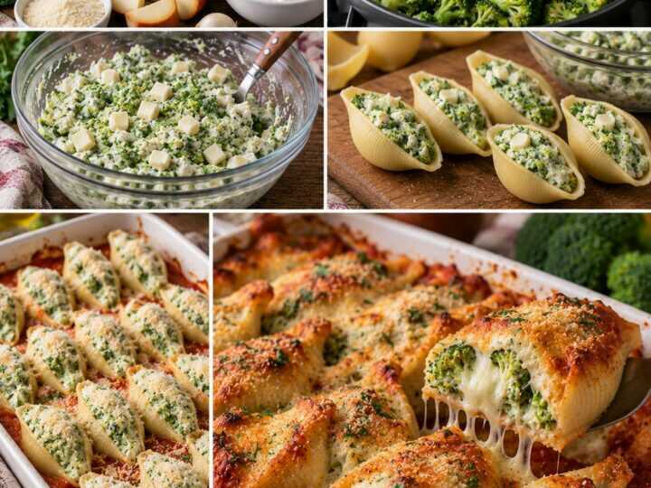 Conchiglioni Ripieni di Broccoli, Ricotta e Provola Affumicata