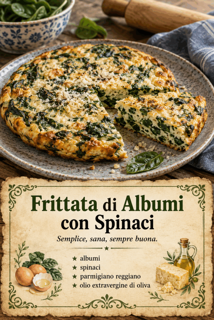 Frittata di Albumi con Spinaci