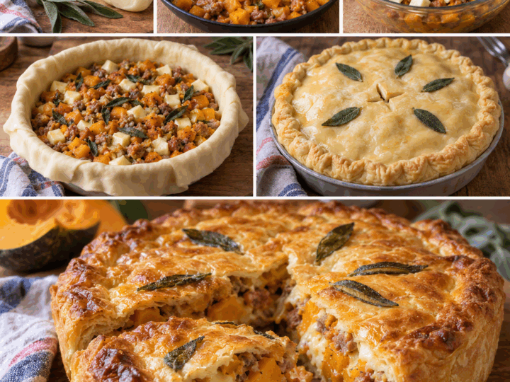 Torta Rustica con Zucca, Salsiccia, Scamorza e Salvia – Lombardia