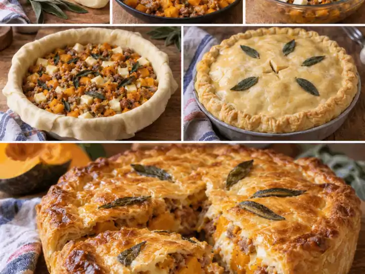 Torta Rustica con Zucca, Salsiccia, Scamorza e Salvia – Lombardia